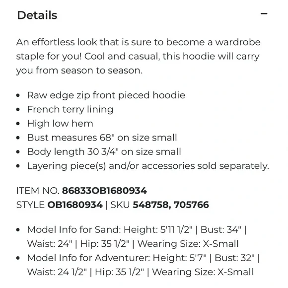 FreePeople WE THE FREE: Camden Zip-Up Hoodie….NWT - Picture 5 of 16